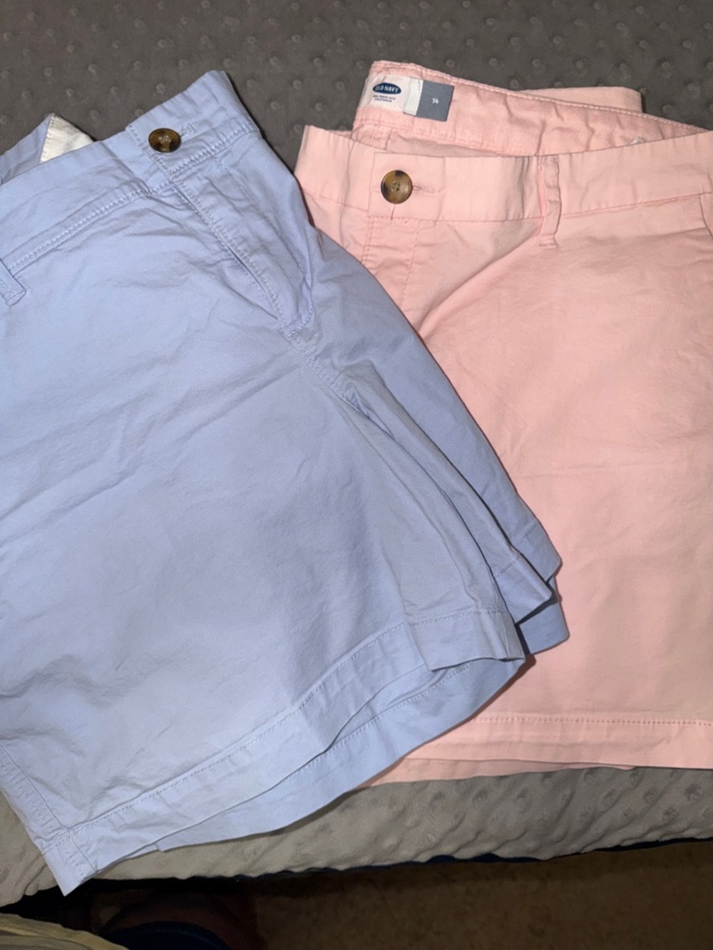 Combo Deal! Old Navy Chino Shorts — Pale Blue & Pale Pink